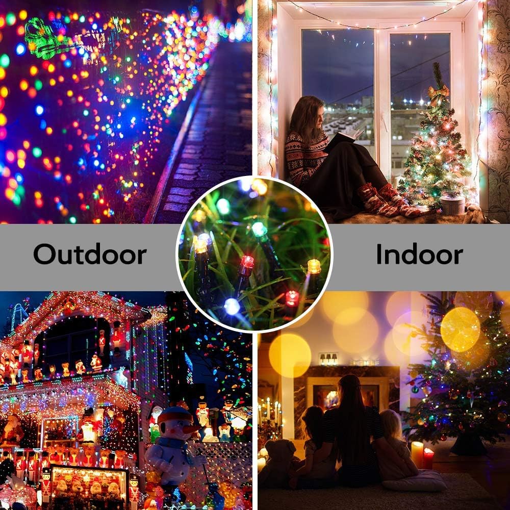 Luces Navideñas con Panel Solar