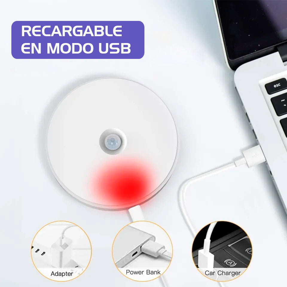 Foco LED Recargable con sensor de movimiento