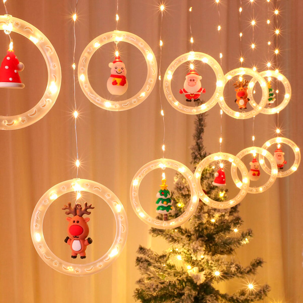 Luces LED con Figuras Navideñas