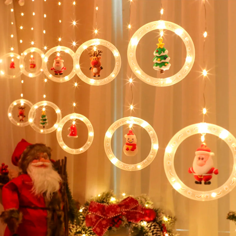 Luces LED con Figuras Navideñas