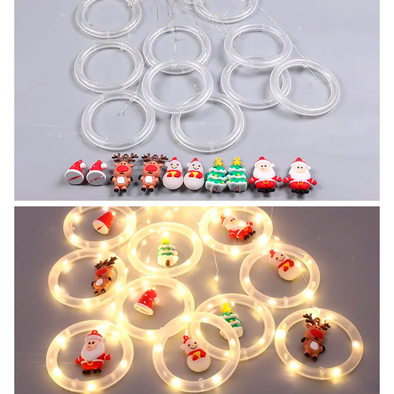 Luces LED con Figuras Navideñas