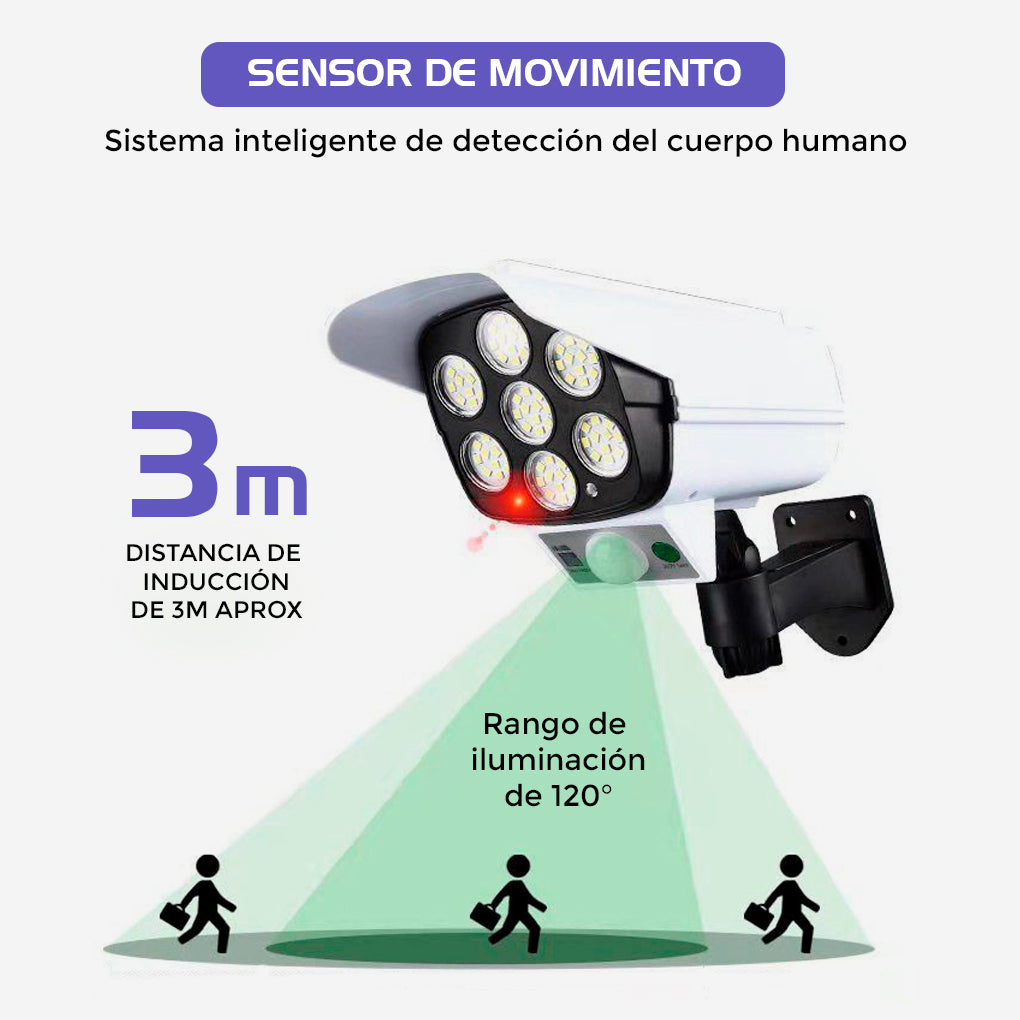 FOCO SOLAR 77 LED CON SENSOR DE MOVIMIENTO